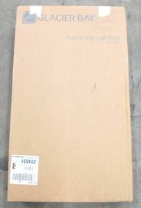 lot 11 image: 16 in. W x 25-78 in. H x 4-12 in. D Recessed or Surface Mount Frameless Beveled Bathroom Medicine Cabinet