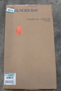 lot 13 image: 16 in. W x 25-78 in. H x 4-12 in. D Recessed or Surface Mount Frameless Beveled Bathroom Medicine Cabinet
