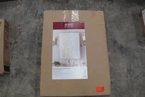 lot 17 image: 22 in. x 28 in. Framed Fog Free Wall Mirror in Brushed Silver