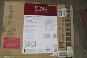 lot 36 image: 20-34 in. W x 25-34 in. H Fog Free Framed Recessed or Surface-Mount Bathroom Medicine Cabinet in White