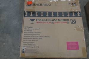 lot 39 image: 30-38 in. W x 30-316 in. H Frameless Surface-Mount Tri-View Bathroom Medicine Cabinet