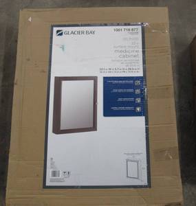 lot 69 image: Delridge 22 in. W x 30 in. H x 6 in. D Framed Surface-Mount Modular Bathroom Medicine Cabinet in Chocolate