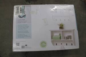 lot 73 image: Collette 23 in. W Wall Cubby Shelf in White