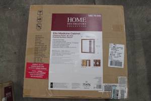 lot 75 image: Home Decorators Collection 23 Framed Surface Mount Medicine Cabinet Chestnut
