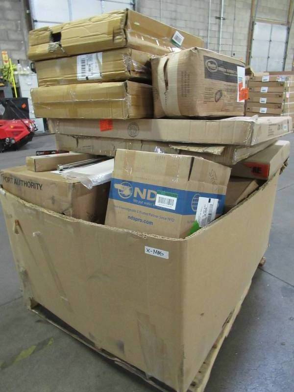 lot 323 image: WHOLESALE MIXED PALLET OF MISCELLANEOUS HVAC PARTS, BUILDING MATERIALS, HOME DECOR AND MORE