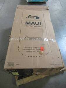 lot 126 image: Bootz Industries Maui 60 in. Left Drain Rectangular Alcove Soaking Bathtub in White 011-3341-00