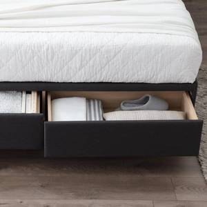 lot 127 image: Brookside Anna Upholstered Charcoal Full Bed with Drawers BSFFCH04D2SB