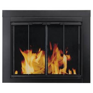lot 313 image: Pleasant Hearth Ascot Medium Glass Fireplace Doors, AT-1001.
