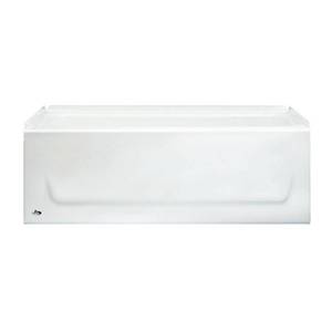 lot 409 image: Bootz Industries Kona 54 x 30 x 15 14 Left Drain Rectangular Alcove Soaking Bathtub in White, 011-3303-00