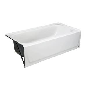 lot 412 image: Bootz Industries Maui 60 in. Left Drain Rectangular Alcove Soaking Bathtub in White, 001-3341-00.