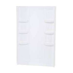 lot 413 image: American Standard Ovation 30 in. x 48 in. x 72 in. 3-piece Direct-to-Stud Shower Wall in Arctic White, 2603.SW3011 - Very slight crack in one corner - will still hold water once installed.