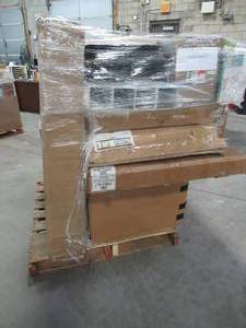 lot 306 image: WHOLESALE MIXED PALLET OF MISCELLANEOUS BATHROOM MEDICINE CABINETS, BUILDING MATERIALS AND MORE