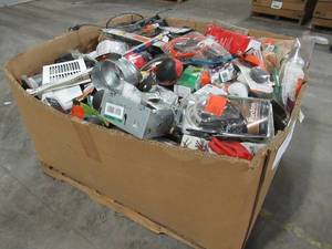 lot 312 image: WHOLESALE MIXED PALLET OF MISCELLANEOUS LOCKS, PLUMBINGHVAC ACCESSORIES AND MORE
