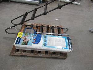 lot 415 image: AVENLI 12 ft. Round 30 in. Deep Metal Frame Pool Above Ground Swimming Pool Set, TDJW-RC-LLH1155-02 - WITH POOL NET AND LADDER.
