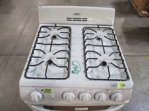 lot 132 image: Summit Appliance 24 in. 2.9 cu. ft. Gas Range in White RG244WS