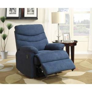 lot 325 image: Blue Microfiber Recliner, 72007-91BL - Two small holes in backrest just below headrest (see photos)