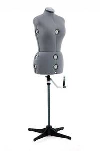 lot 337 image: SINGER Adjustable Dress Form Mannequin MediumLarge, Grey, DF151ML_GR.