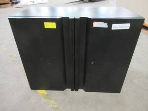 lot 429 image: Husky (TOP WALL CABINET ONLY) Heavy Duty Welded 64 in. W x 81 in. H x 24 in. D Steel Garage Cabinet Set in Black - Key Broke Off In Lock.
