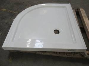 lot 333 image: Dreamline 38 Slimline White Acrylic Neo-Angle Corner Shower Base, GBSH129.
