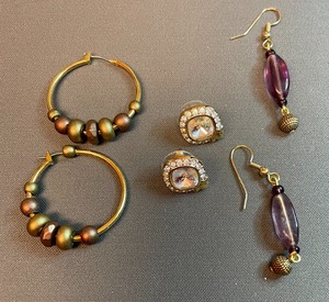 Three Different Pair Earrings