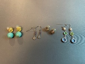 Four Different Pair Fashion Earrings