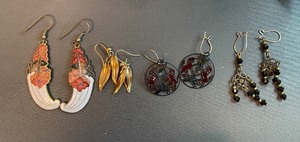 Four Different Pair Fashion Earrings
