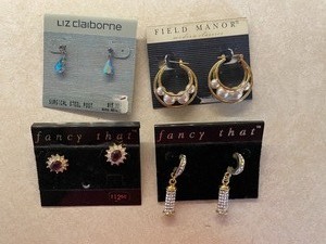 Four Different Pair Fashion Earrings