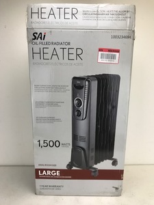 lot 16 image: 1500-Watt Rolling Radiator Heater