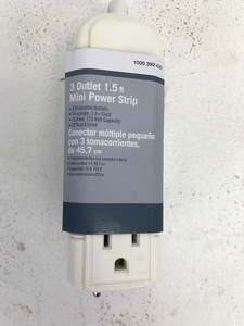 lot 24 image: NEW 3-Outlet 1.5 FT Mini Power Strips (Case of 108)