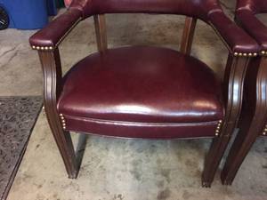 lot 62 image: Pair of Vintage Club Style Chairs