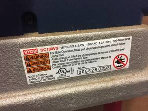 lot 69 image: Ryobi 18 Inch Scroll Saw