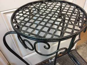 lot 110 image: Ornate Metal Patio Table