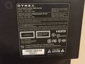 lot 124 image: Dynex TV  DVD Player