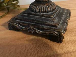 lot 129 image: Metal Table Lamp with Frilled Shade