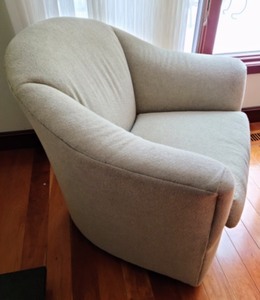 lot 12 image: Pale Sage Upholstered Rocking Armchair