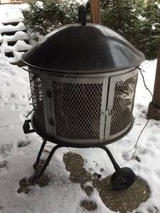 lot 251 image: Metal Rolling Fire Pit