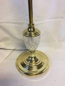 lot 310 image: Brass And Glass Floor Lamp