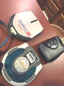 lot 351 image: Sony Discman, Gran Prix AMFM Cassette Player, and Koss CD Player