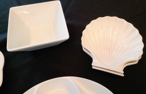 lot 59 image: Large Variety of White Serving Dishes