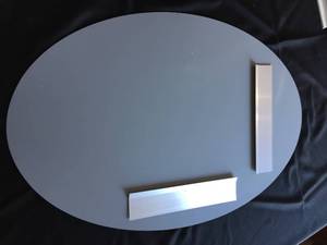 lot 454 image: Oval Beveled Glass Wall Mount Mirror