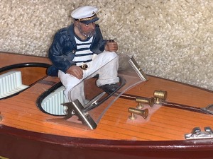 lot 239 image: Wooden Boat Model and Stand