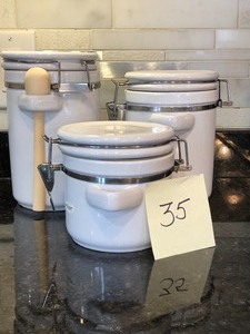 lot 35 image: Three Piece Canister Set