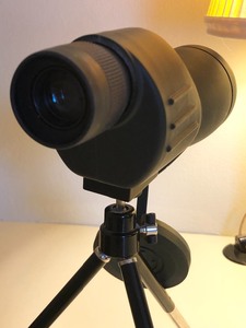 lot 171 image: Bushnell Scope, Coleman Mini Lanterns, Desk Lamp