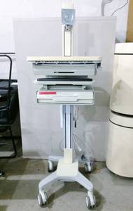 MSRP $2200 Ergotron SV31-6310-0 StyleView PHD Healthcare LCD Cart with 1 Drawer With Power Strip - Good Condition Slight Yellowing To Top Surface Due To Florescent&nbspLights - Electronics Not Included All Unlocked - No Key