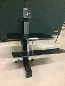 MSRP $1000 Ergotron WorkFit-S, Single HD with Worksurface - Electronics Not Included - See Fun Youtube For More Info Extra Video To Show How To Adjust This Ergotron To Fit Your Needs