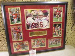 lot 103 image: (RMDR) Framed Signed Jerry Rice and...