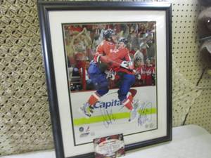 lot 105 image: (RMDR) Framed Signed NHL Capitals P...