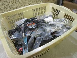 lot 127 image: (EW4) Basket Full of Assorted Cords...