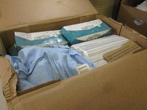 lot 171 image: (EW6) Facial Tissue, Straws, Plasti...