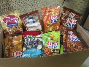 lot 174 image: (C-1) Box Full of Assorted Chips Pa...